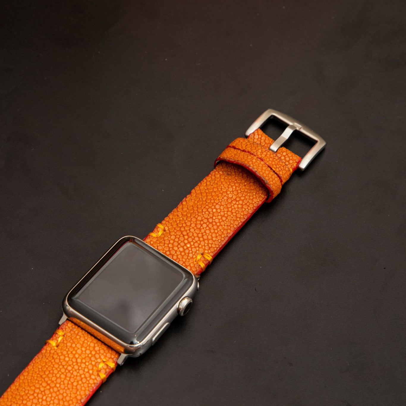 ORANGE STINGRAY LEATHER STRAP