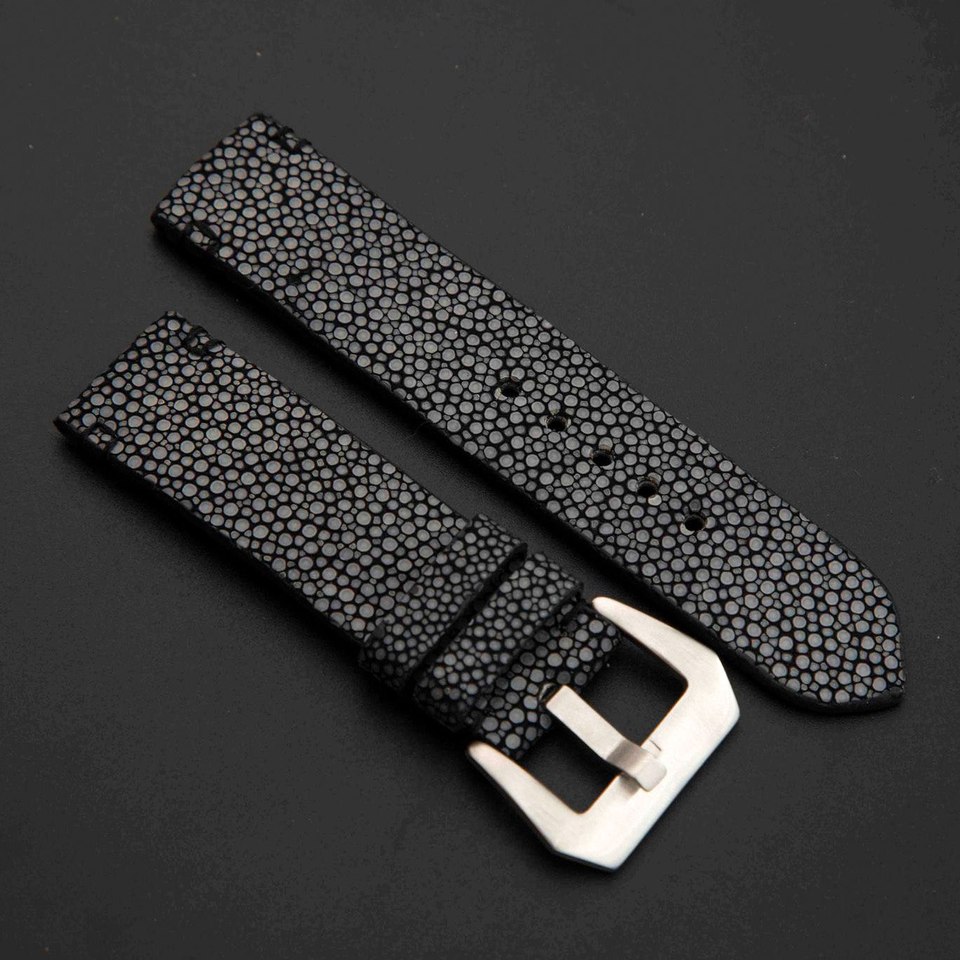 BLACK STINGRAY LEATHER STRAP