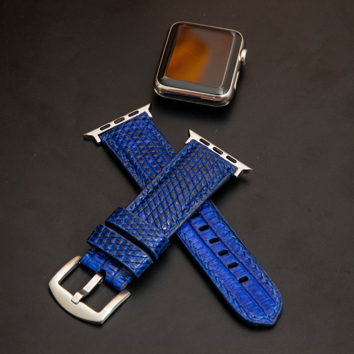 BLUE LIZARD LEATHER STRAP