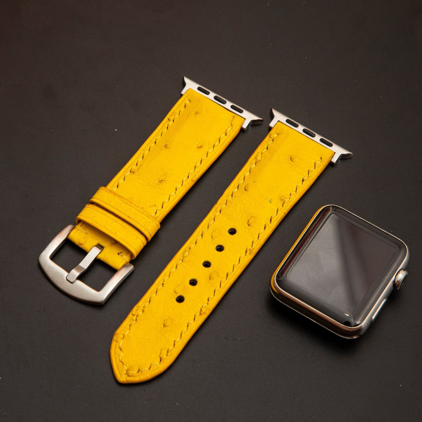 YELLOW OSTRICH LEATHER STRAP