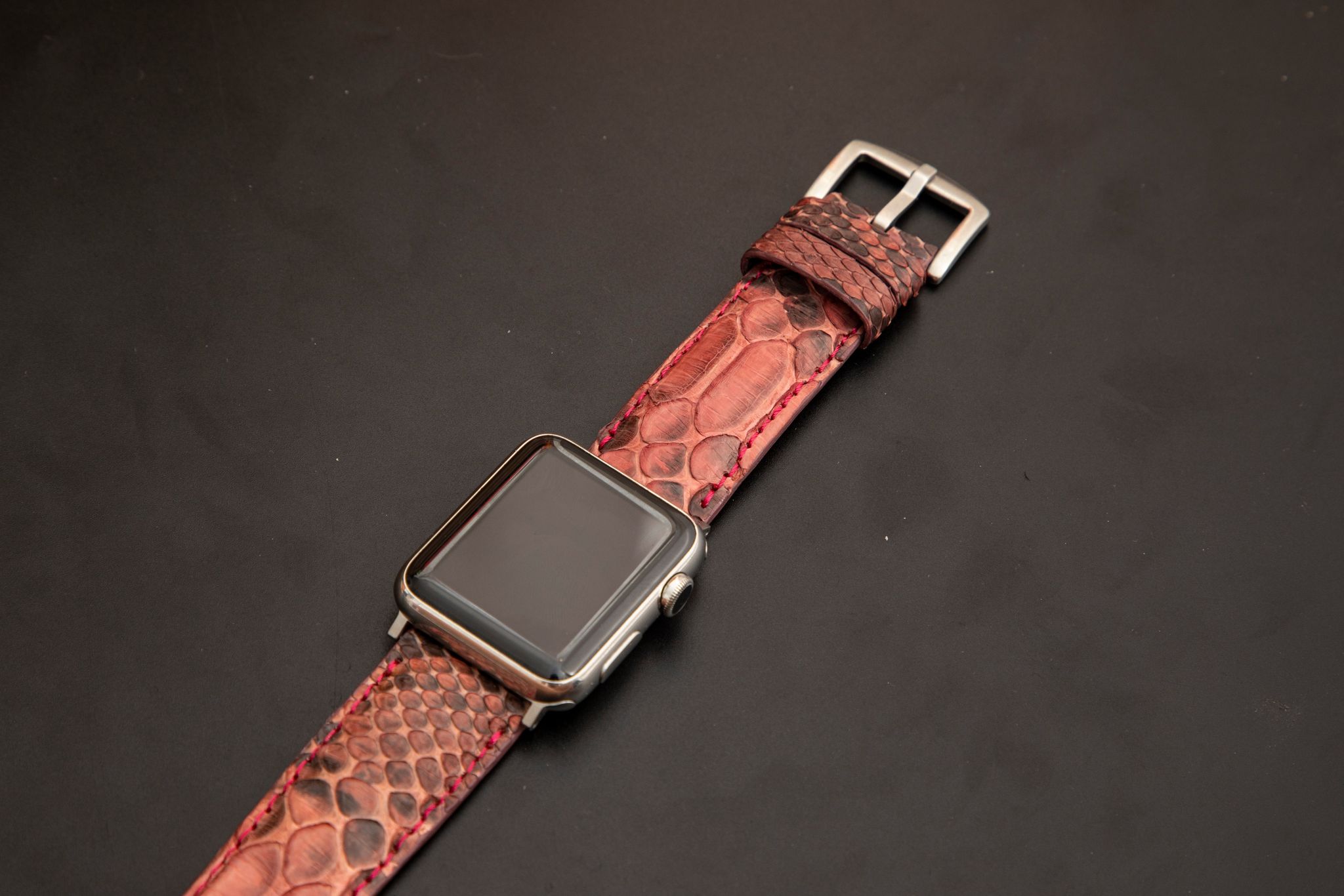PINK PYTHON LEATHER STRAP