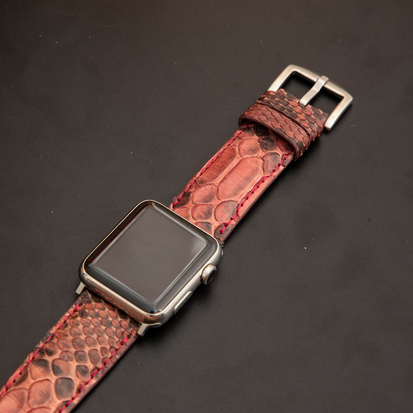 PINK PYTHON LEATHER STRAP