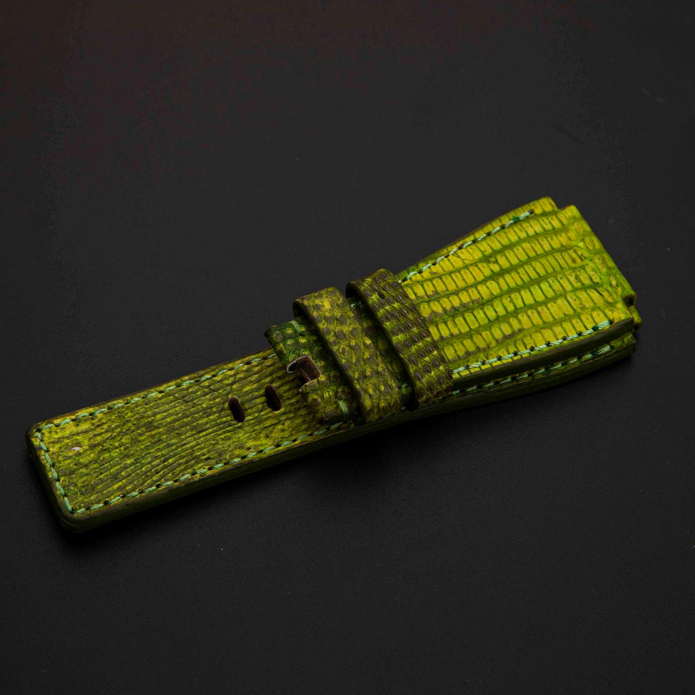 GREEN LIZARD LEATHER STRAP