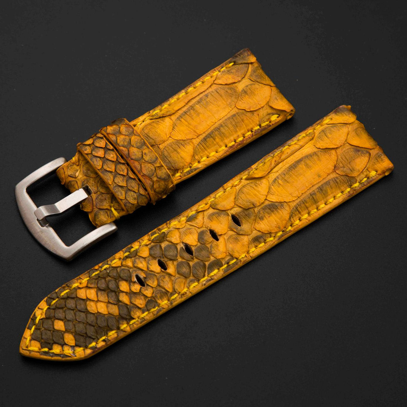 YELLOW PYTHON LEATHER STRAP