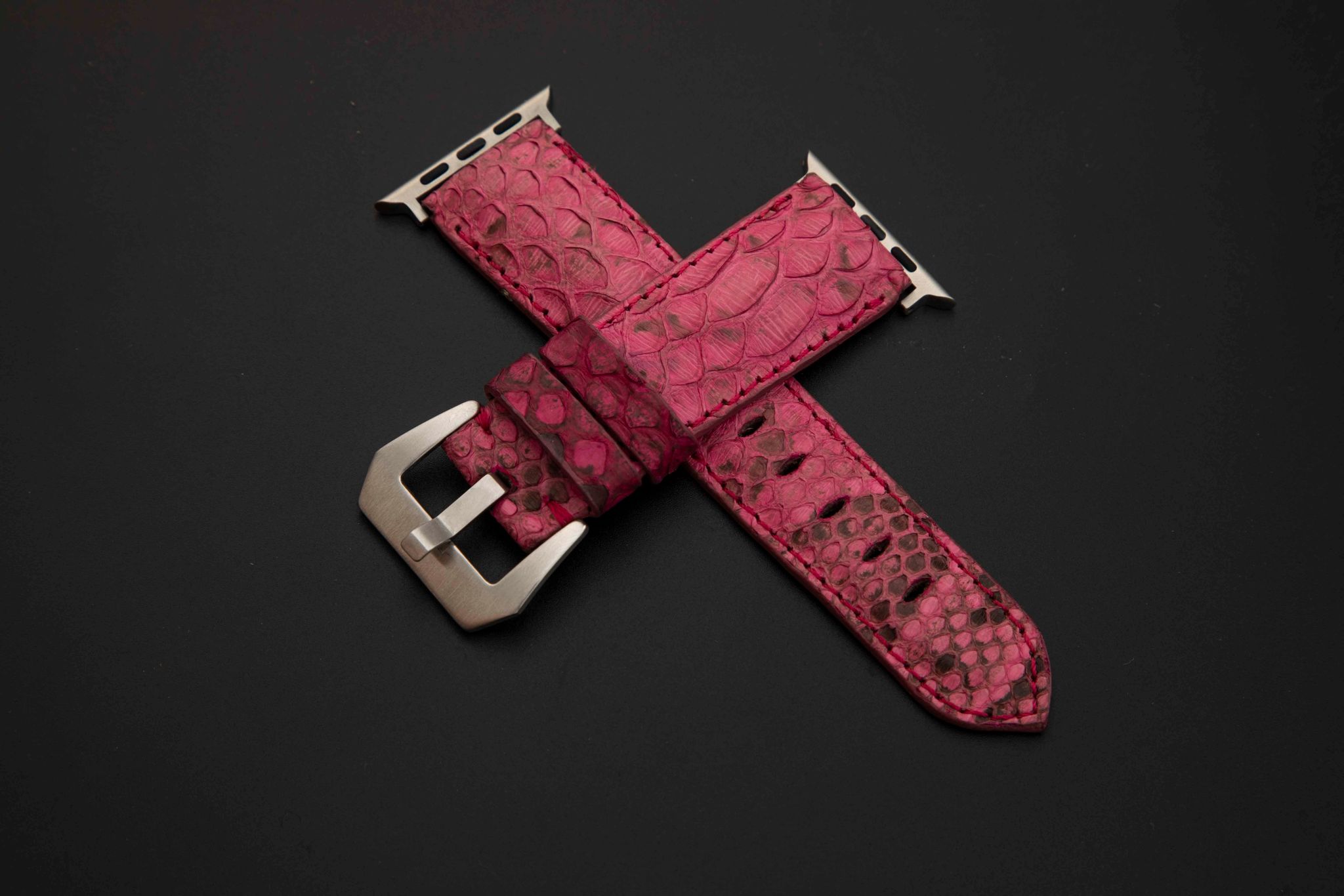 PINK PYTHON LEATHER STRAP