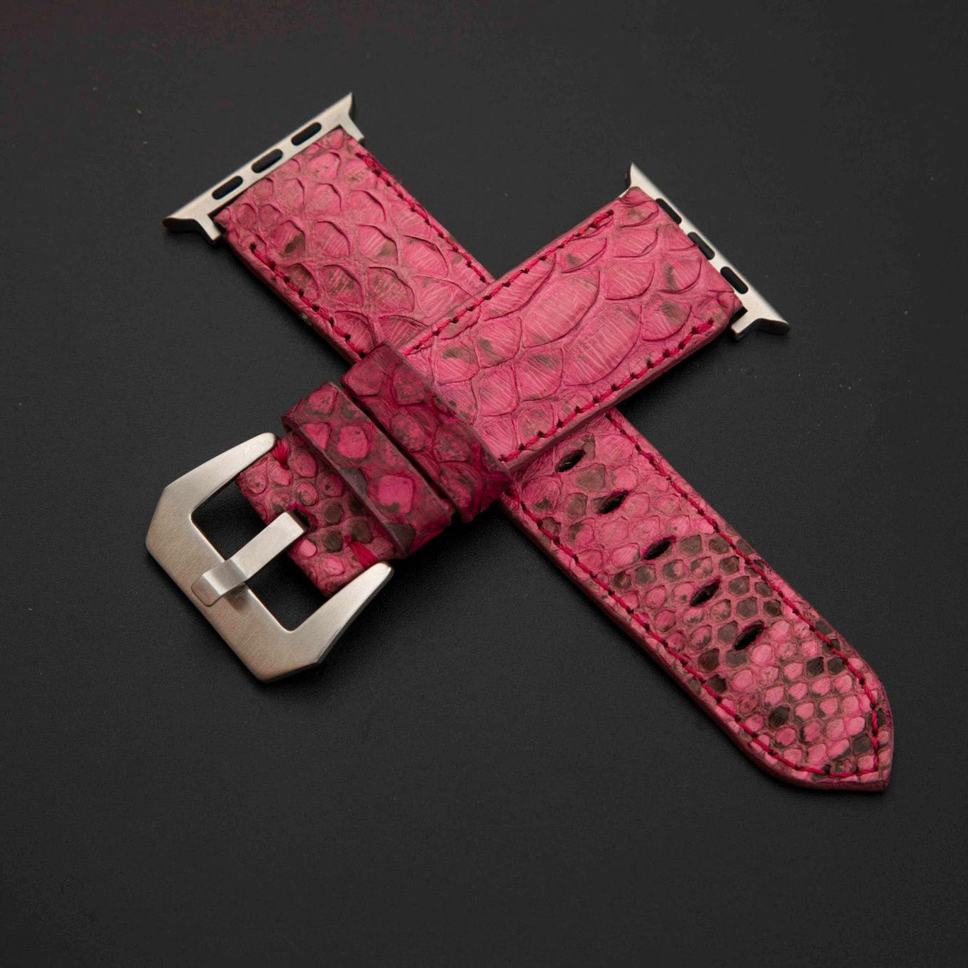 PINK PYTHON LEATHER STRAP