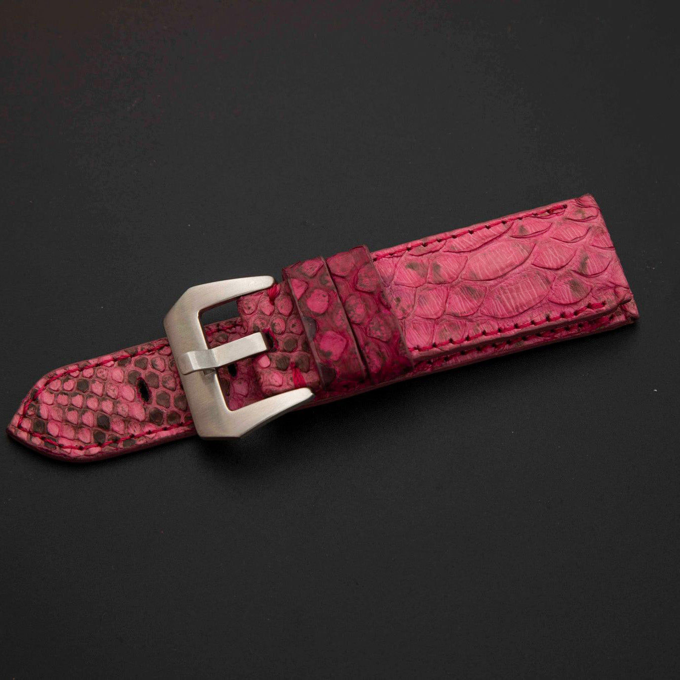 PINK PYTHON LEATHER STRAP
