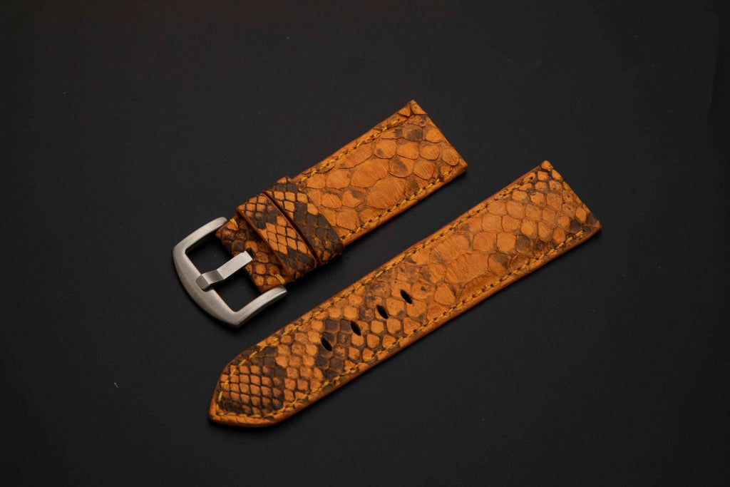 ORANGE PYTHON LEATHER STRAP
