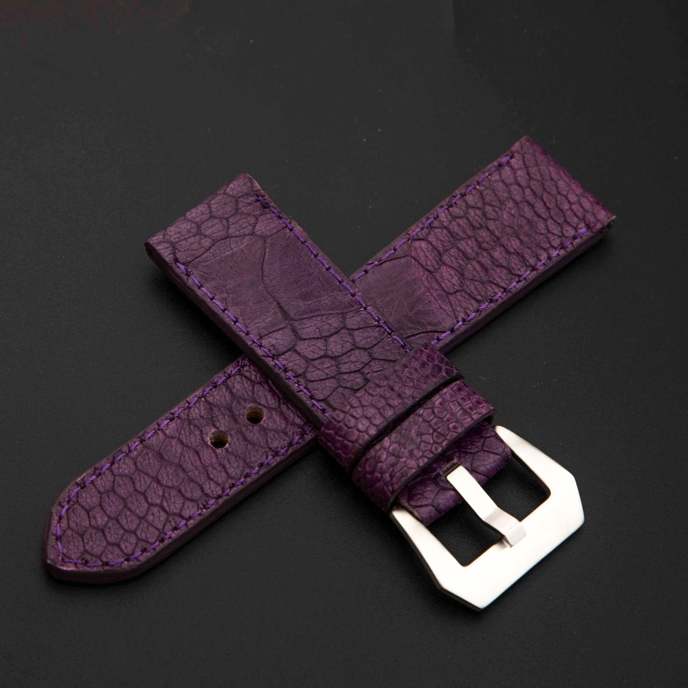 PURPLE OSTRICH LEATHER STRAP