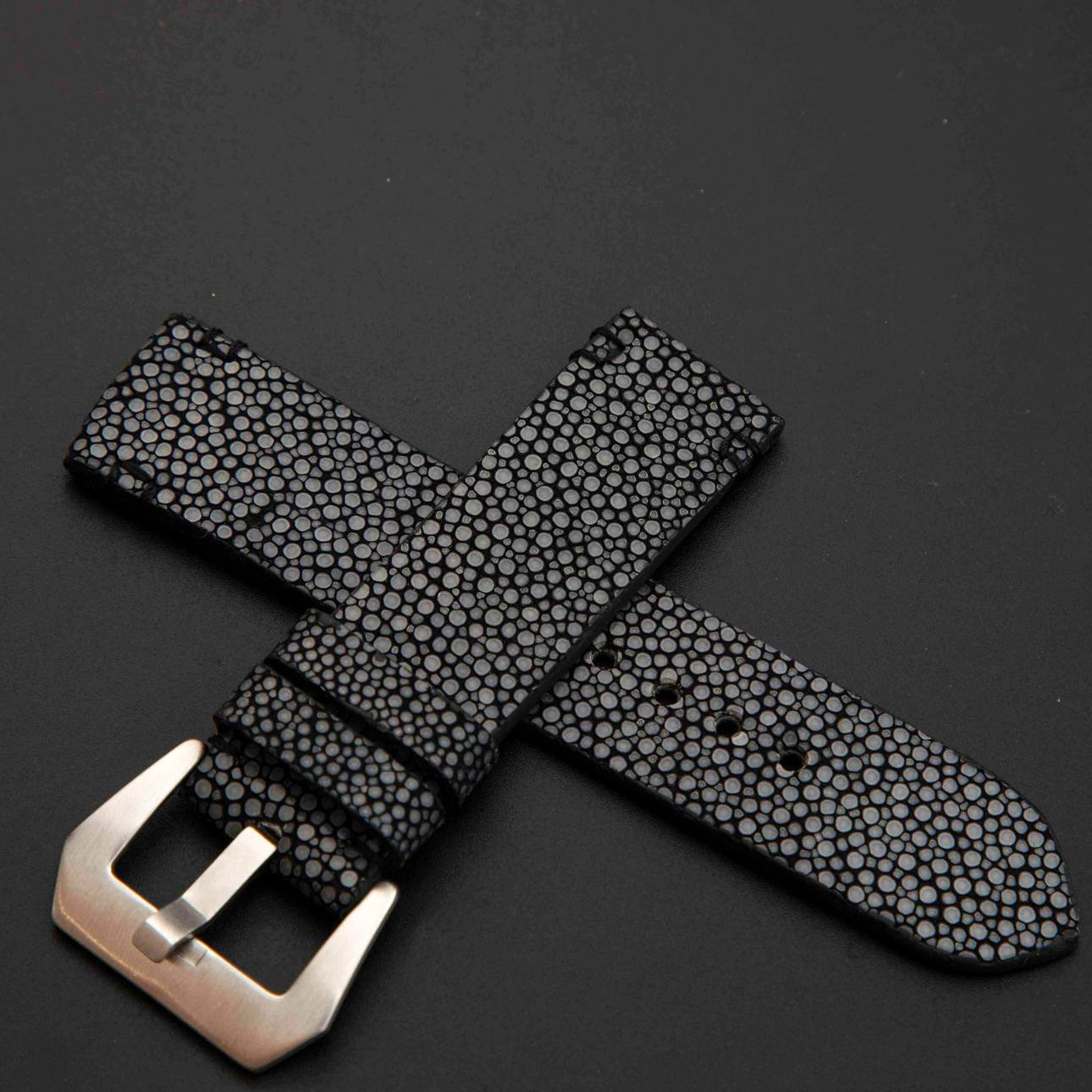 BLACK STINGRAY LEATHER STRAP