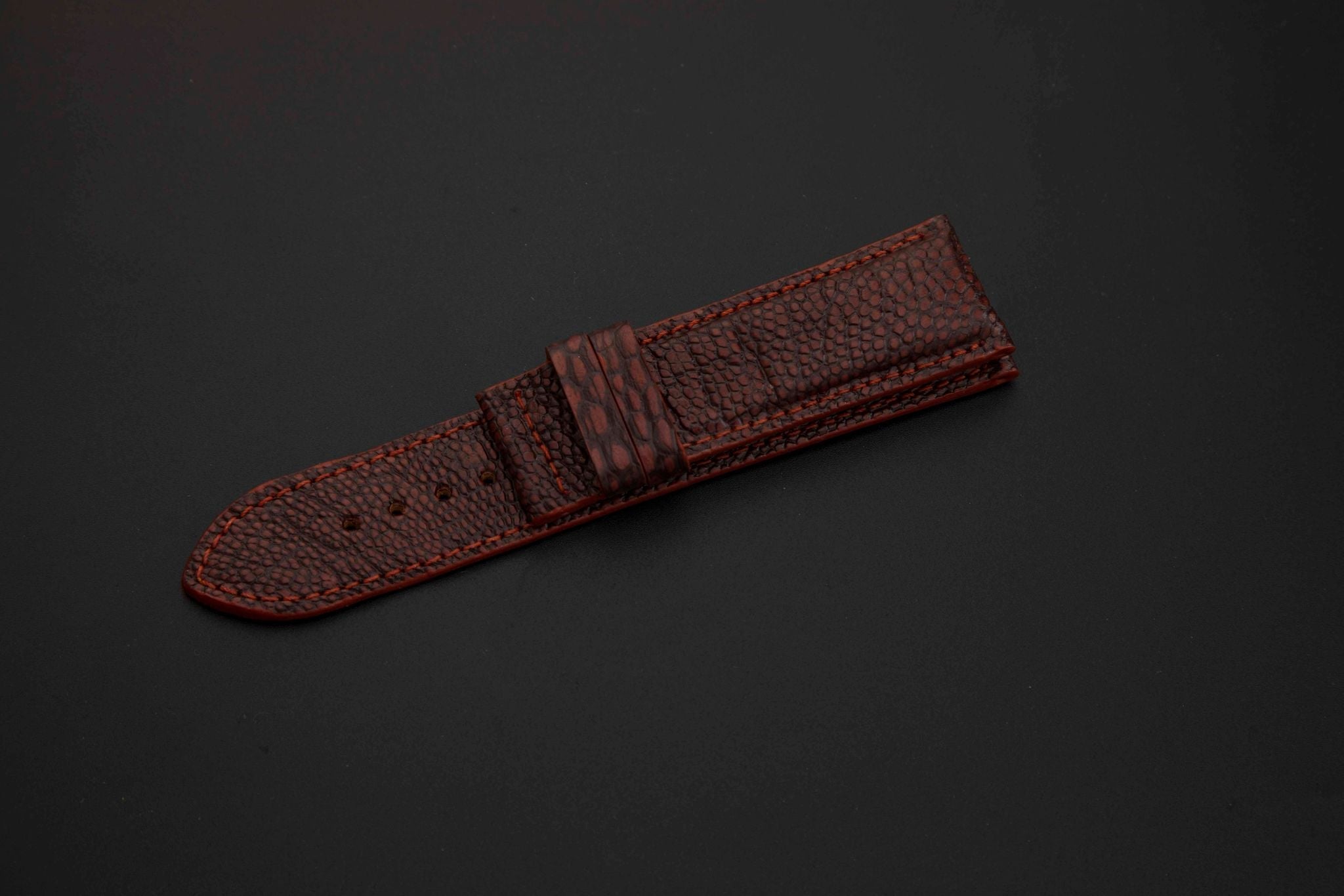 BROWN OSTRICH LEATHER STRAP