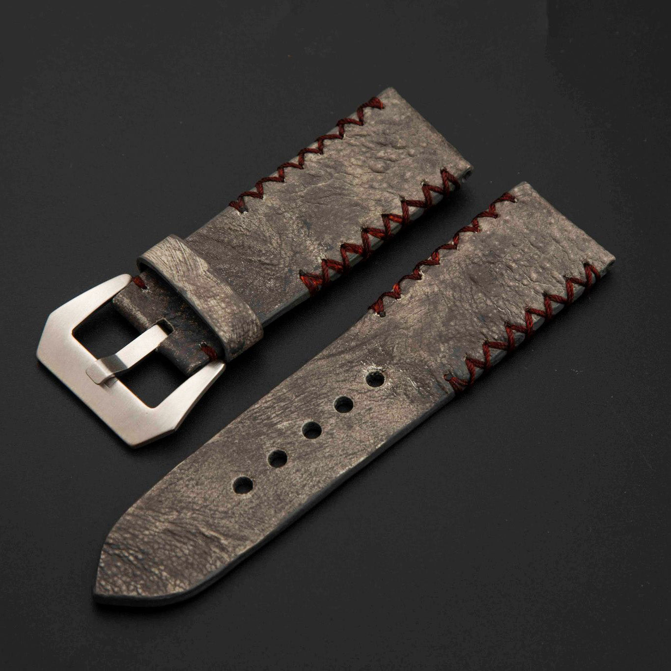 GREY TOAD LEATHER STRAP