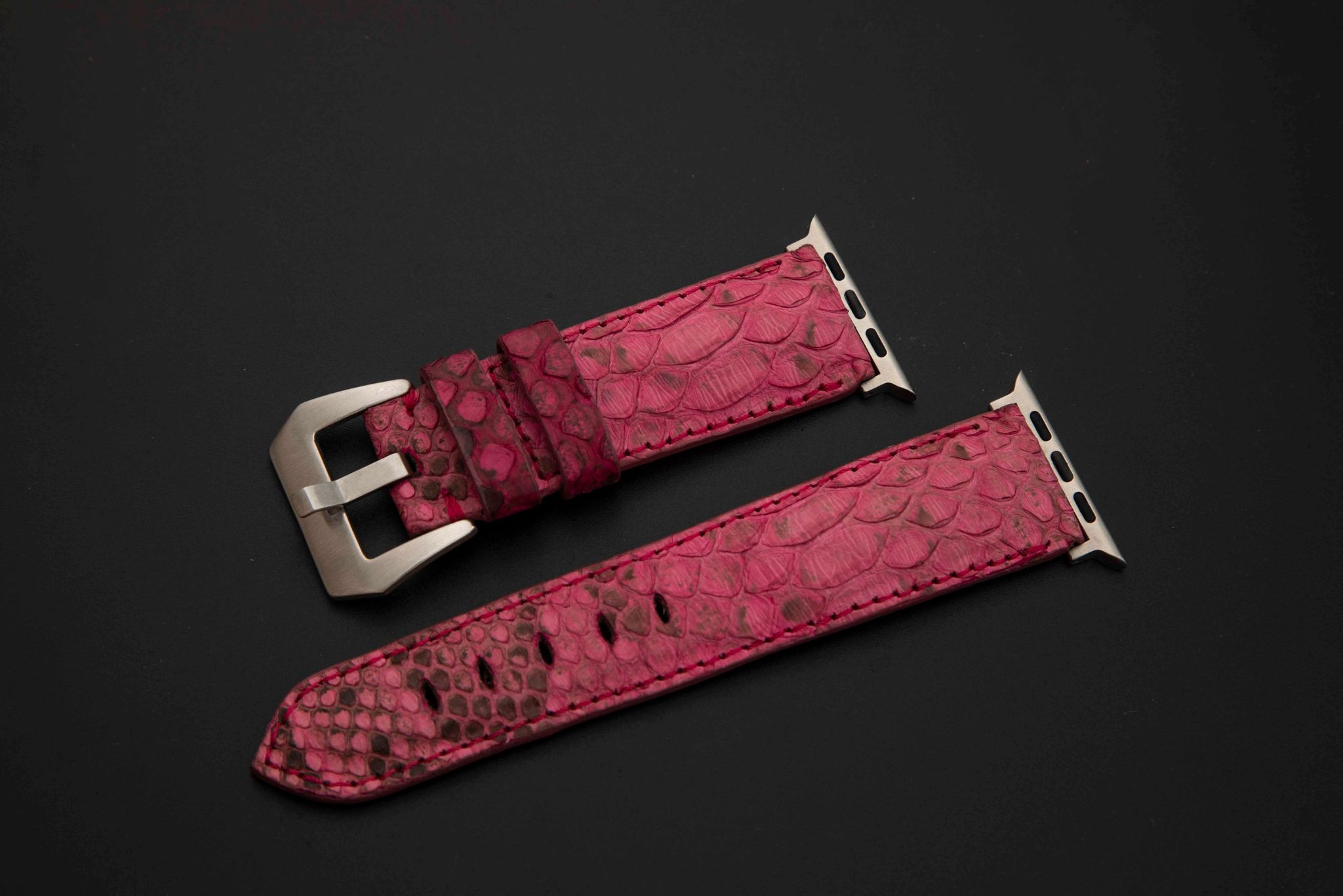 PINK PYTHON LEATHER STRAP