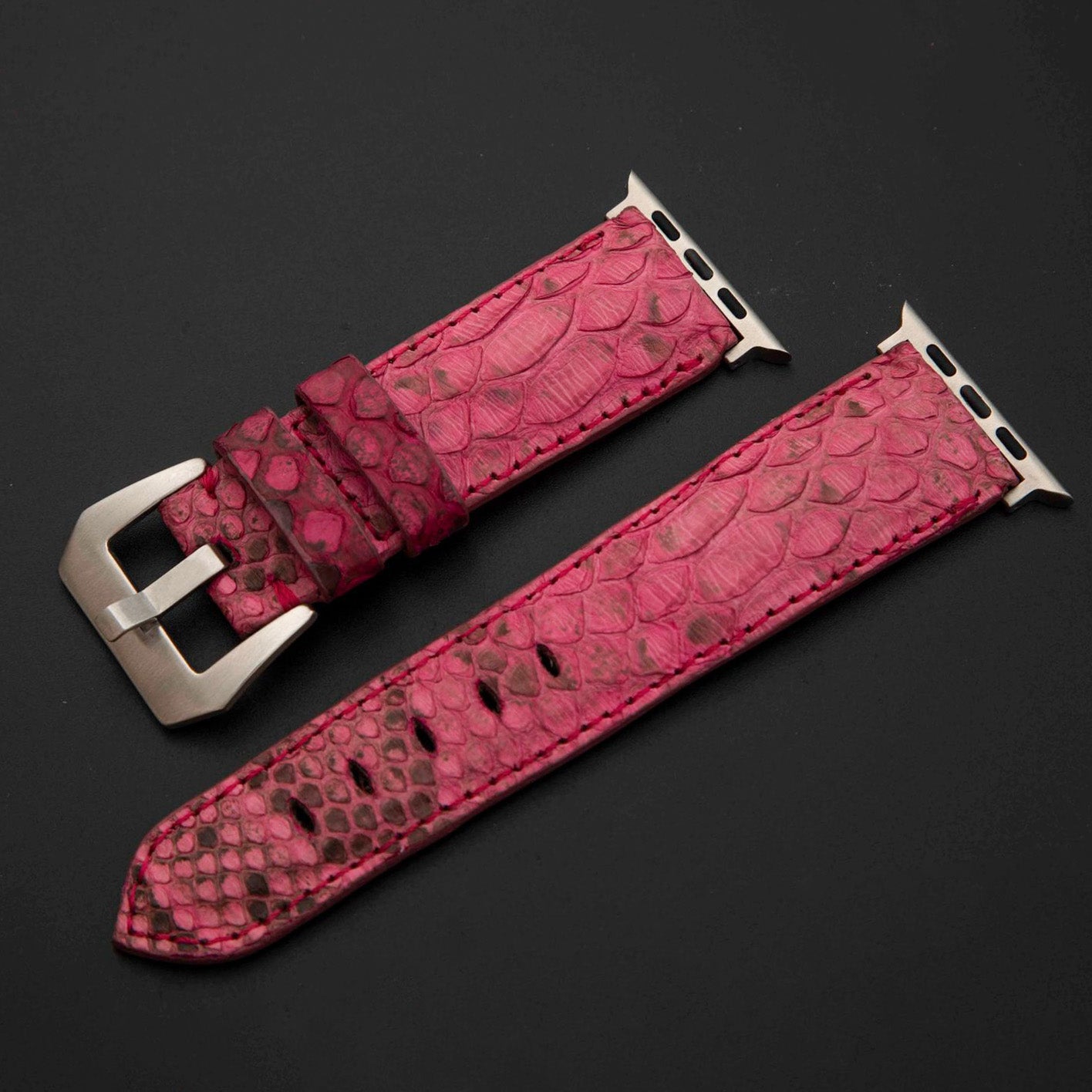 PINK PYTHON LEATHER STRAP