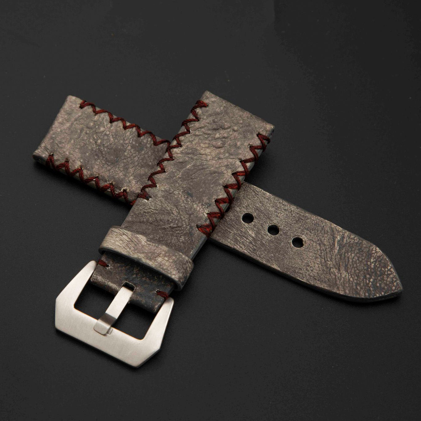 GREY TOAD LEATHER STRAP