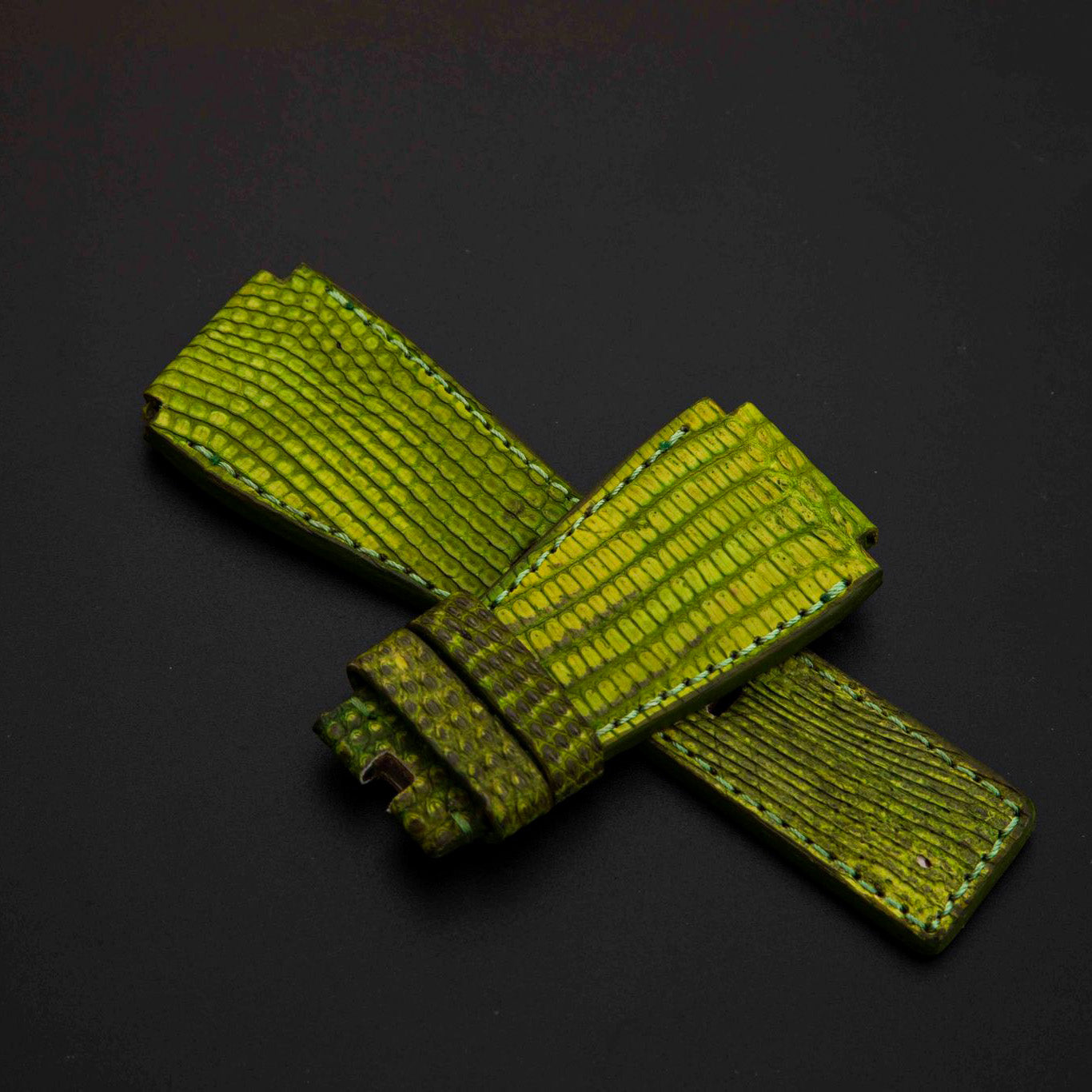 GREEN LIZARD LEATHER STRAP