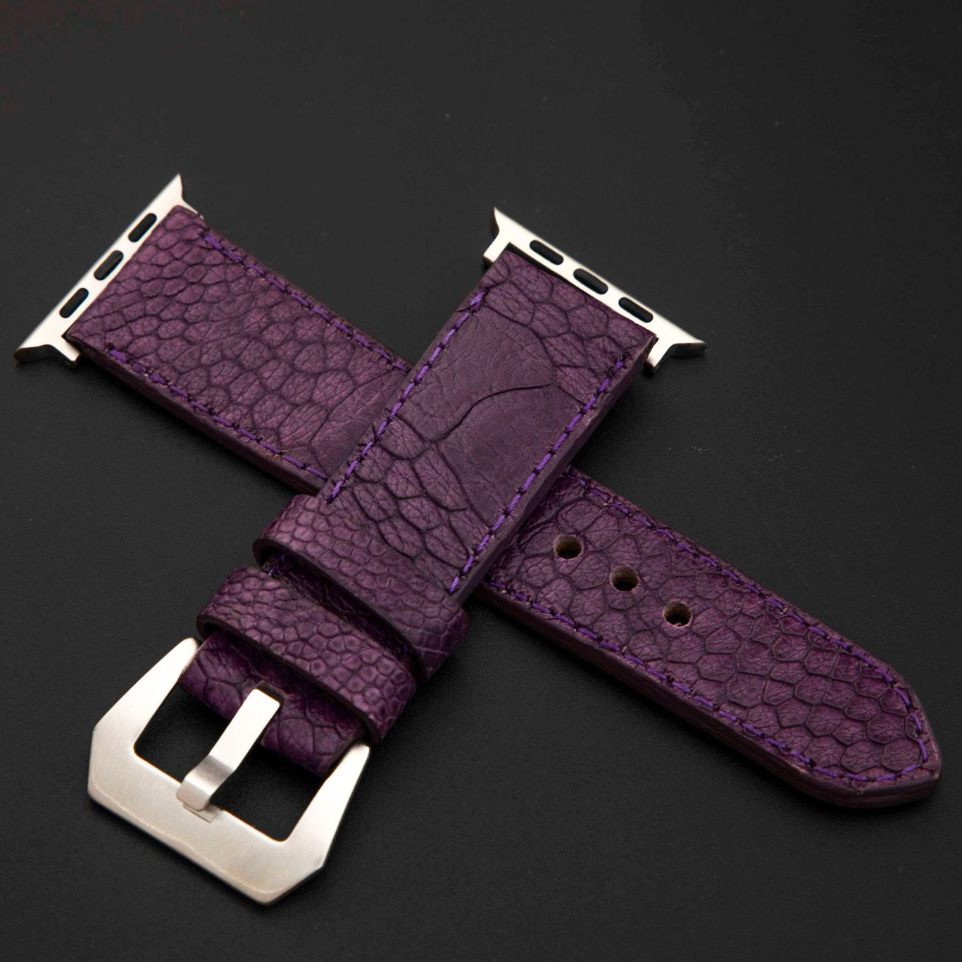 PURPLE OSTRICH LEATHER STRAP