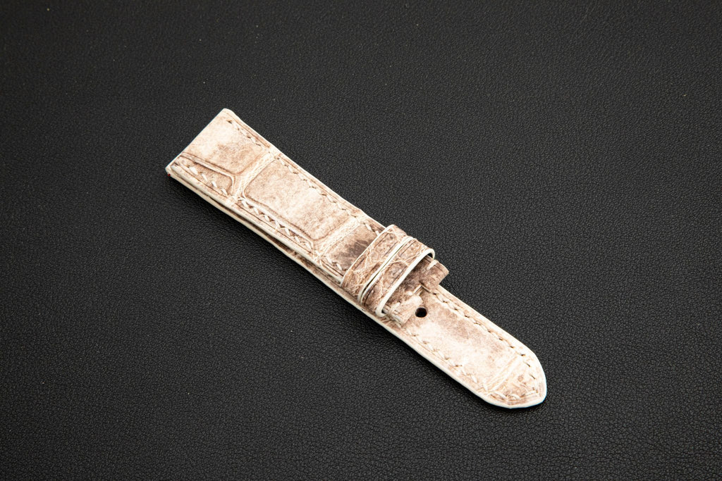 HIMALAYA CROCODILE BELLY LEATHER STRAP