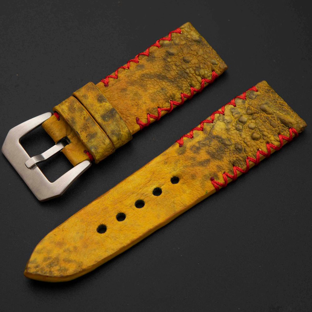 YELLOW TOAD LEATHER STRAP