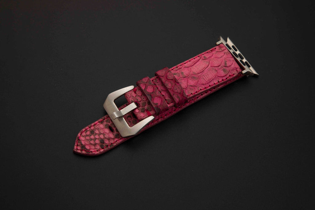 PINK PYTHON LEATHER STRAP