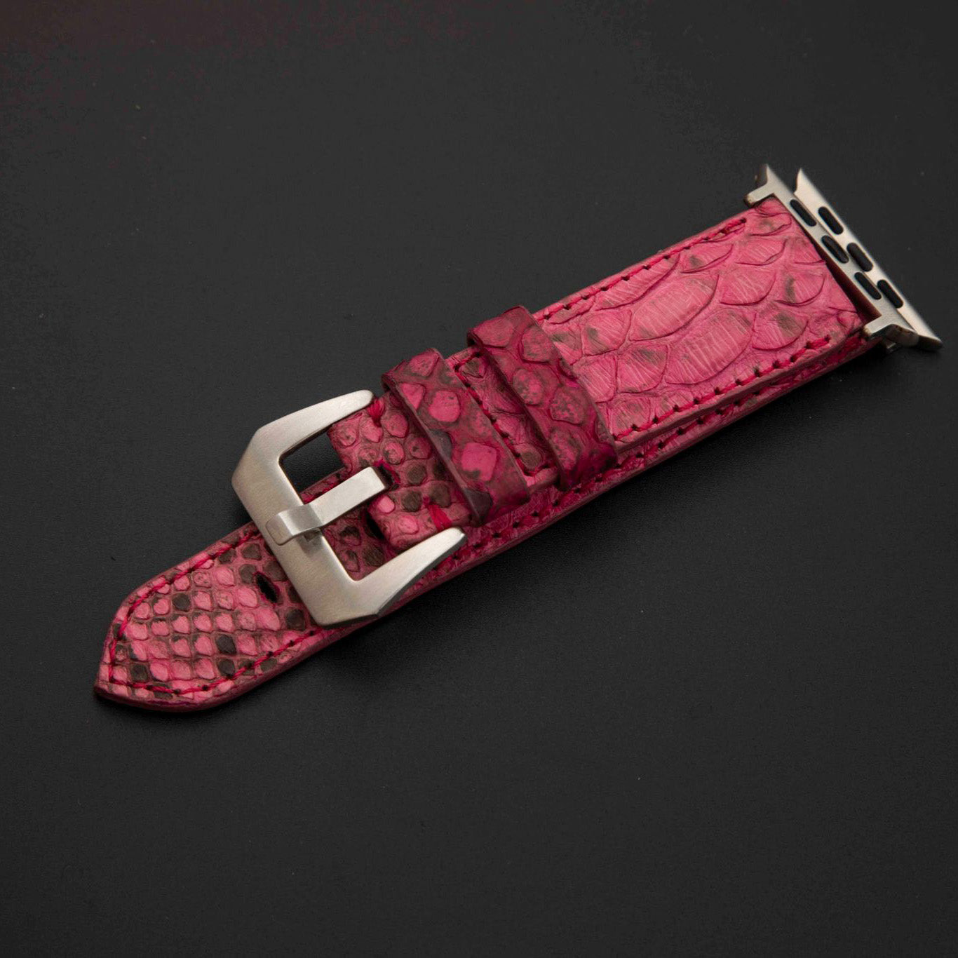 PINK PYTHON LEATHER STRAP