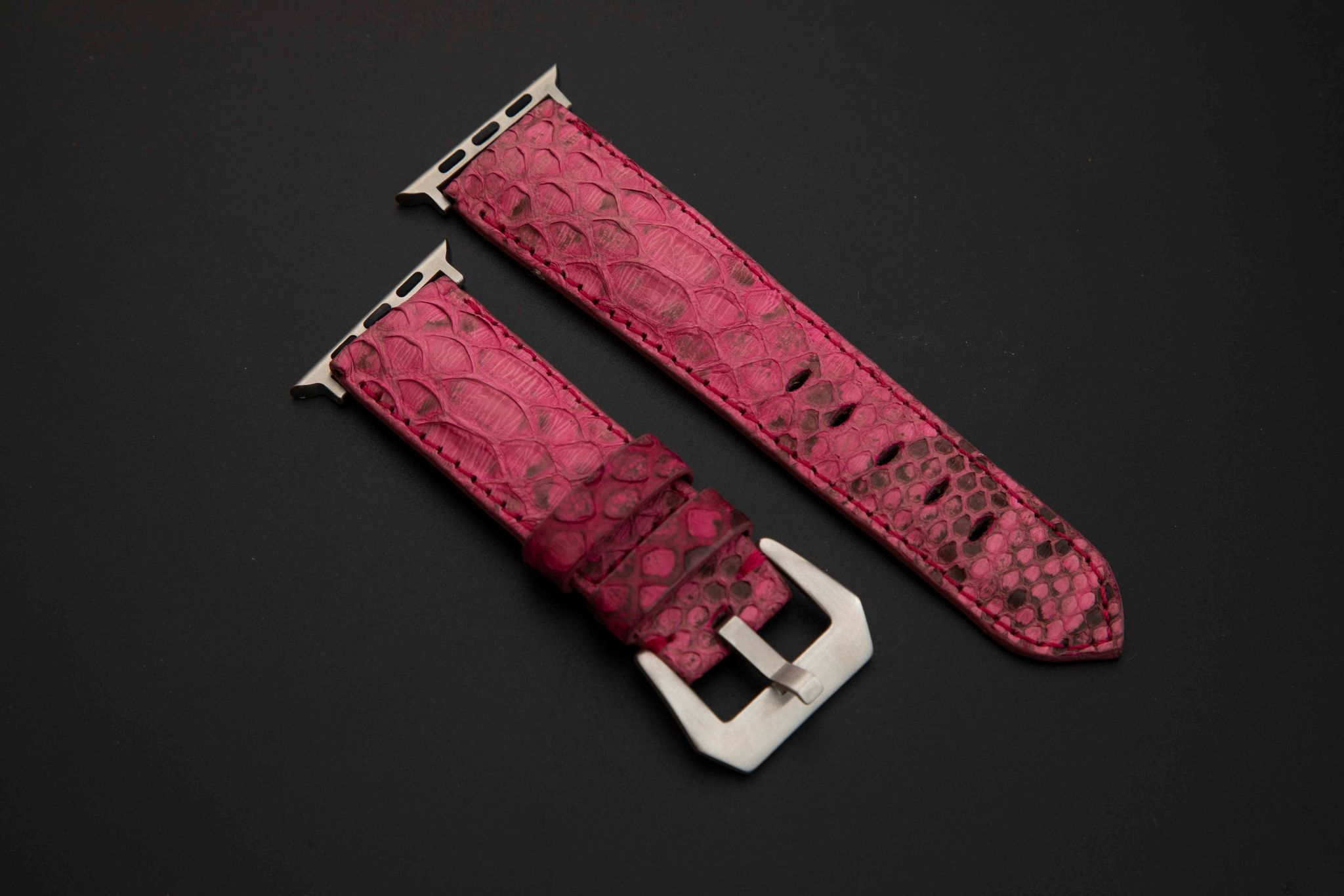PINK PYTHON LEATHER STRAP