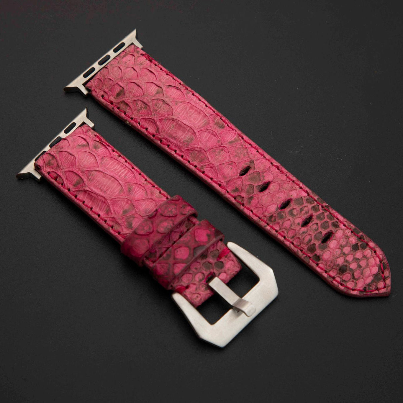 PINK PYTHON LEATHER STRAP