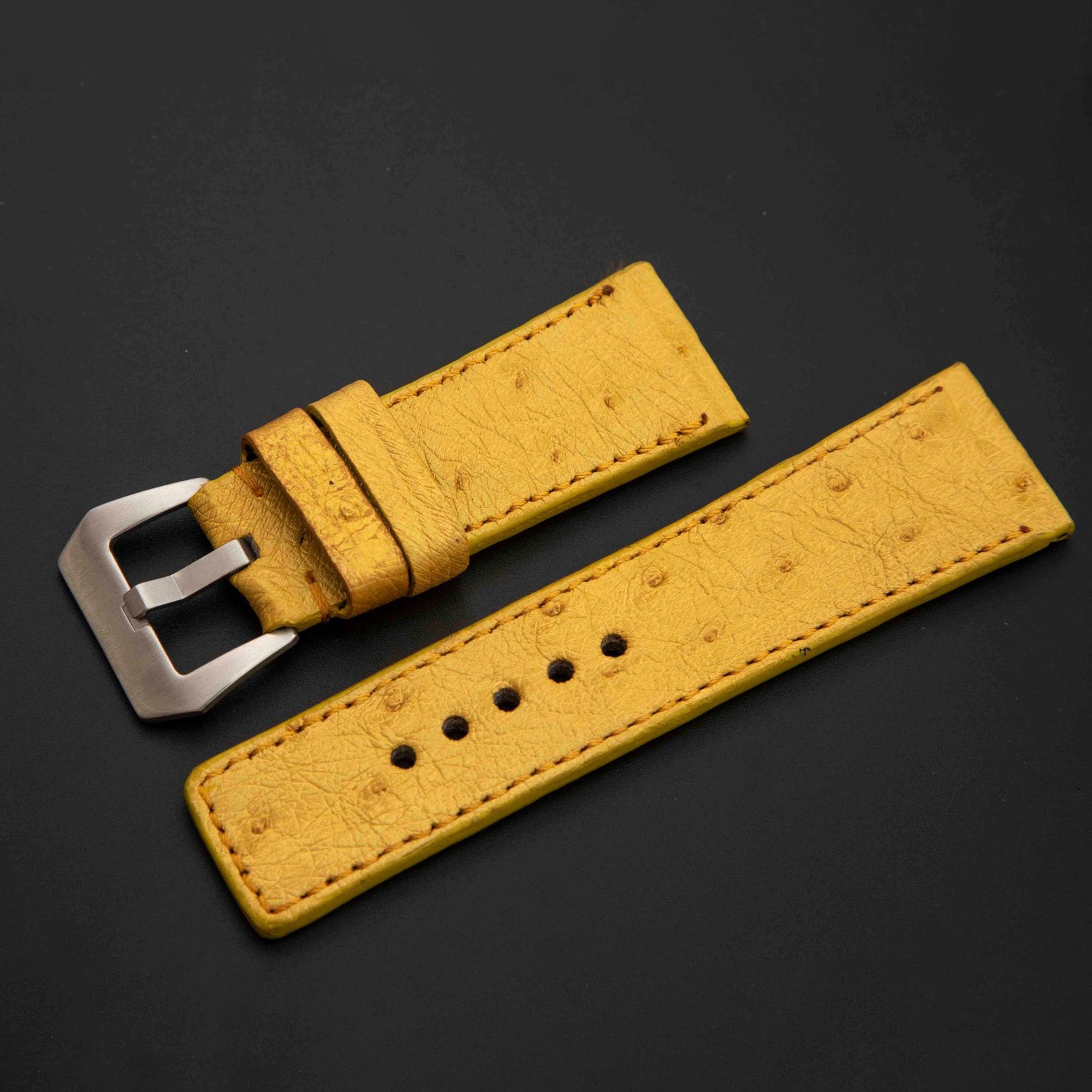 YELLOW OSTRICH LEATHER STRAP