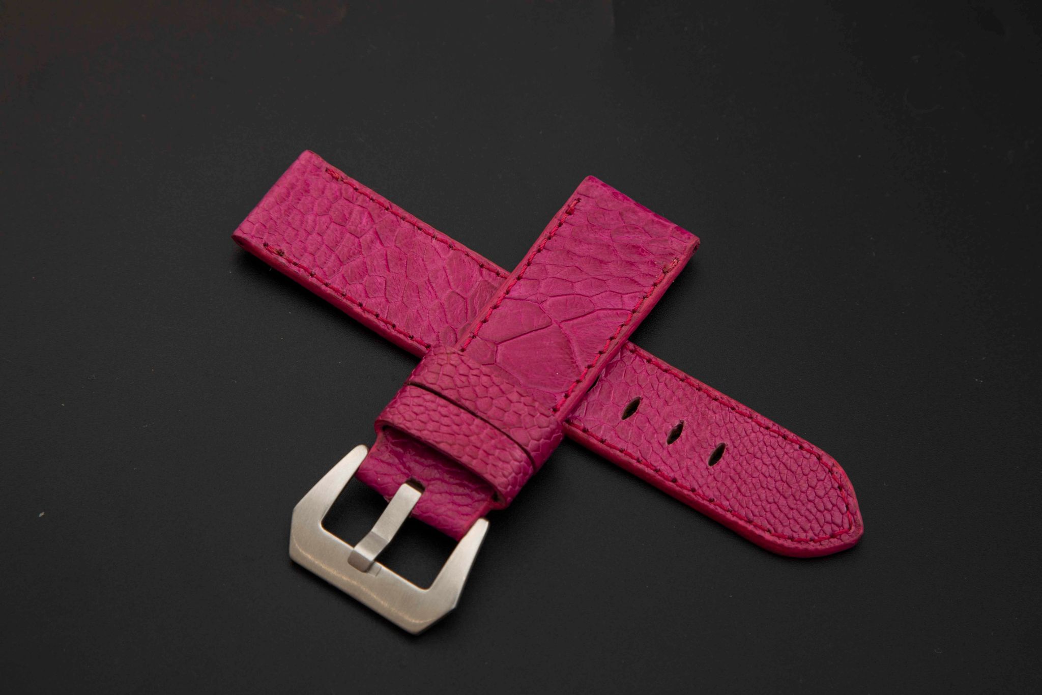 PINK OSTRICH LEATHER STRAP