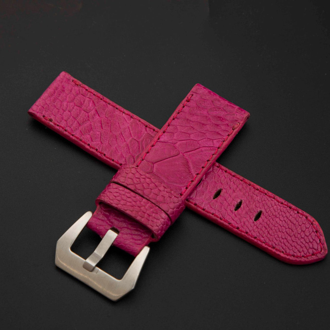 PINK OSTRICH LEATHER STRAP