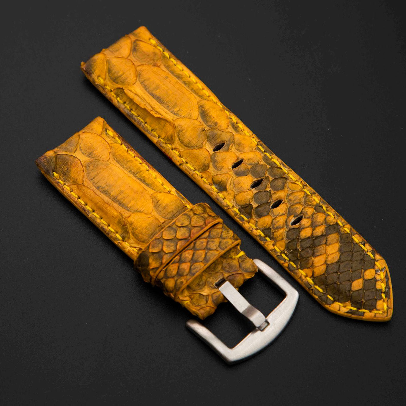 YELLOW PYTHON LEATHER STRAP