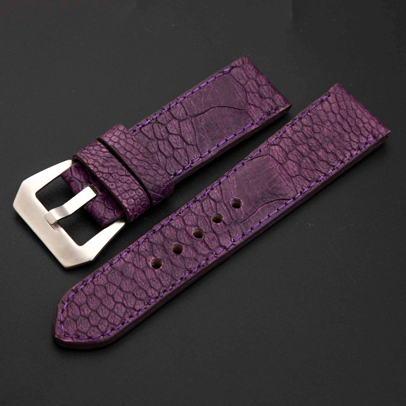 PURPLE OSTRICH LEATHER STRAP