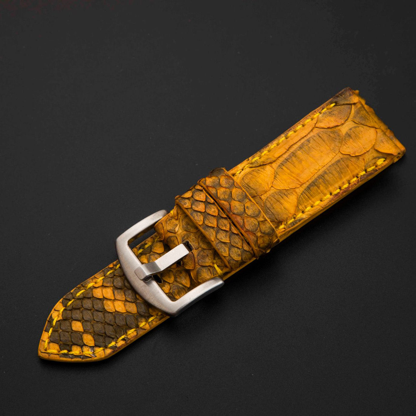 YELLOW PYTHON LEATHER STRAP