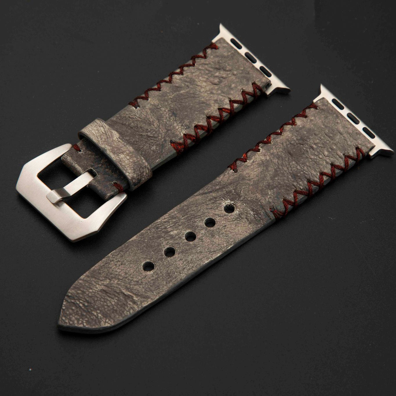 GREY TOAD LEATHER STRAP