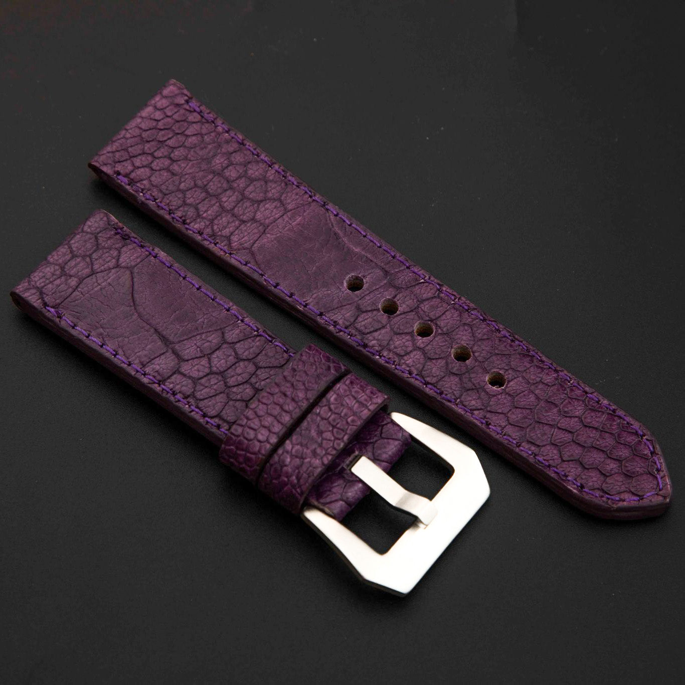 PURPLE OSTRICH LEATHER STRAP
