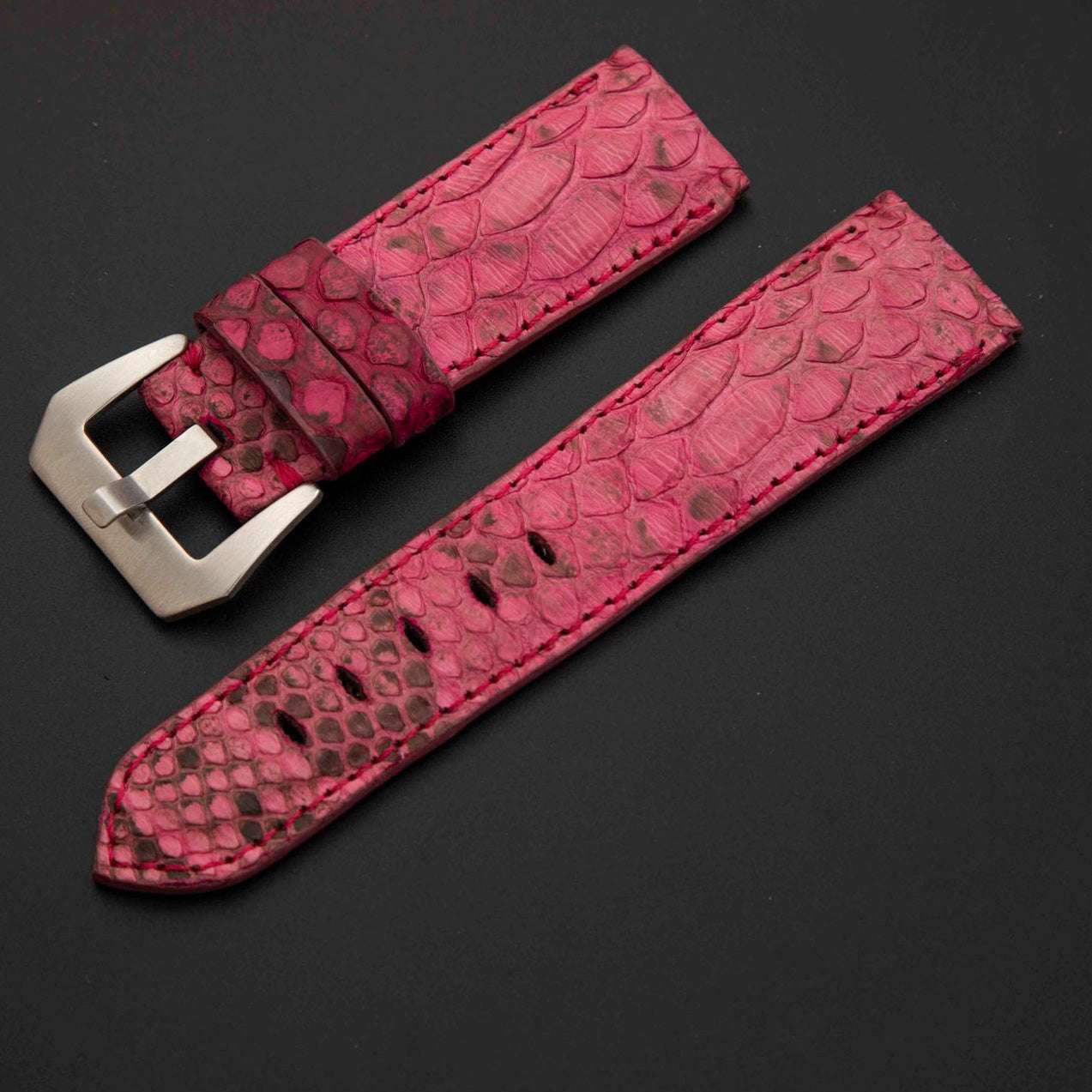PINK PYTHON LEATHER STRAP