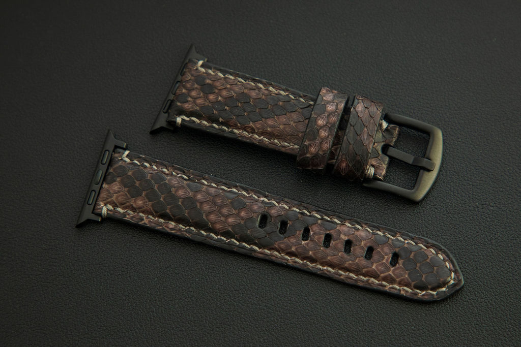 BROWN PYTHON LEATHER STRAP