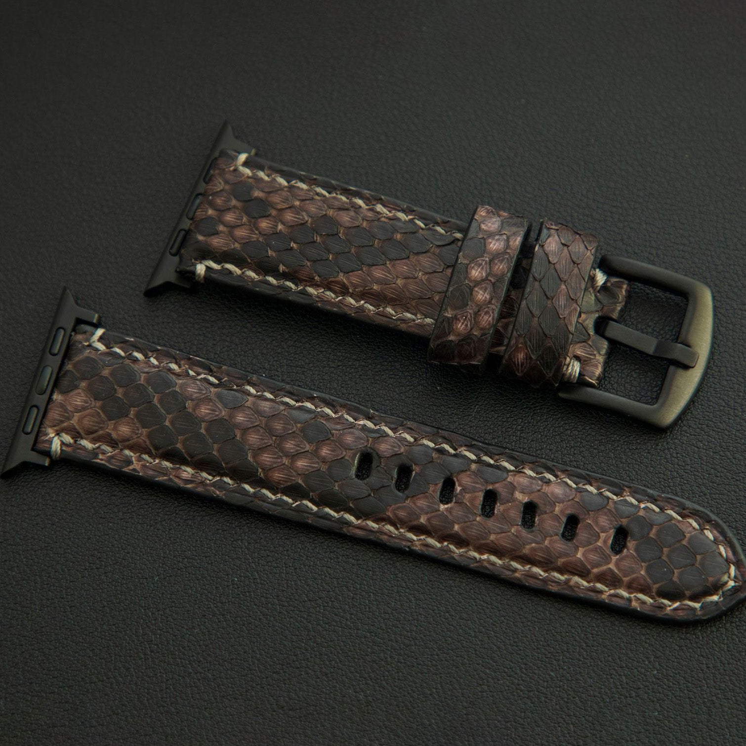 BROWN PYTHON LEATHER STRAP