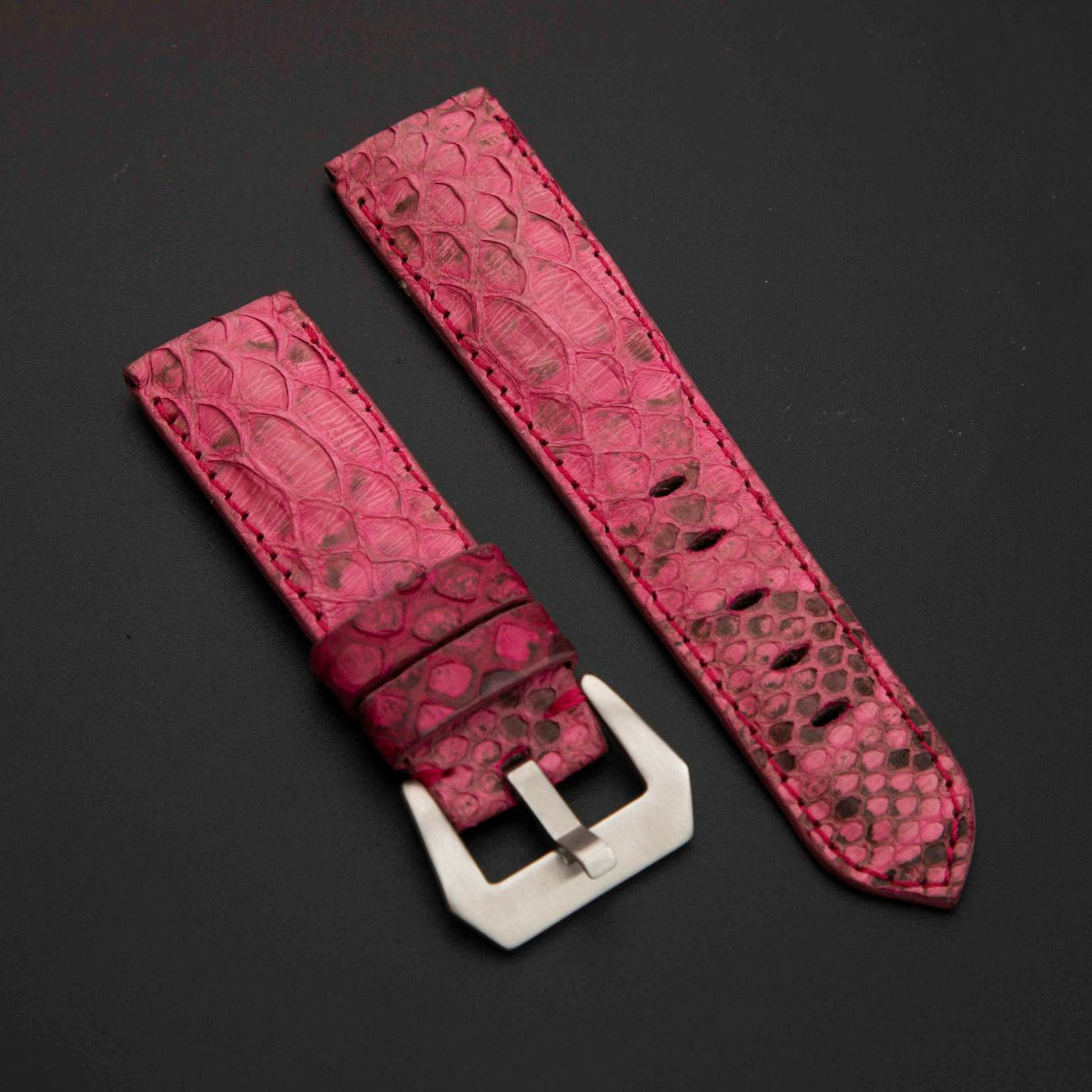 PINK PYTHON LEATHER STRAP