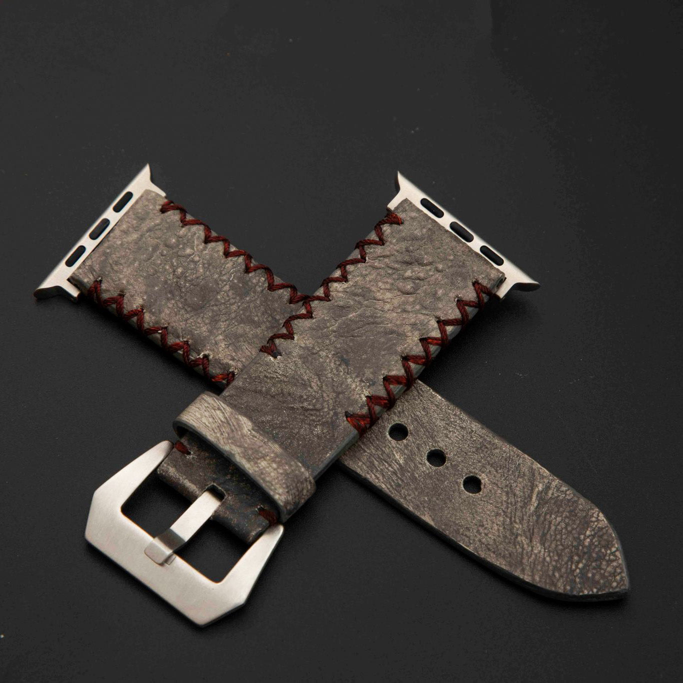 GREY TOAD LEATHER STRAP
