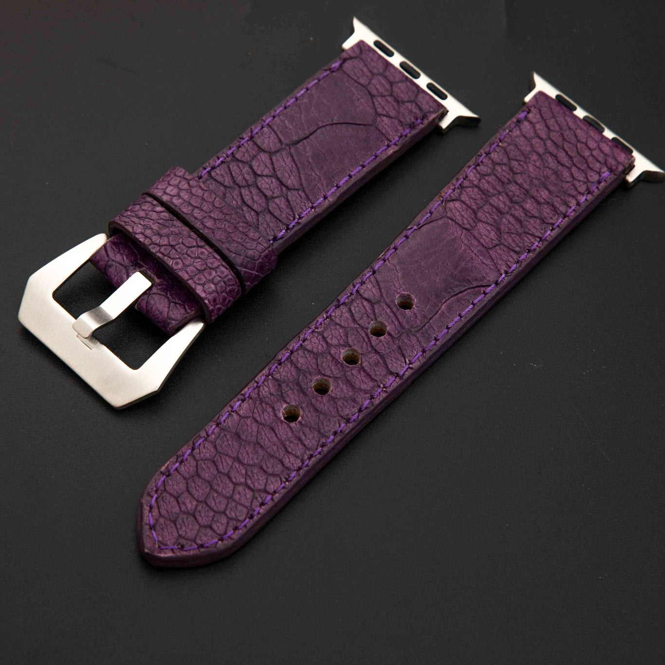 PURPLE OSTRICH LEATHER STRAP