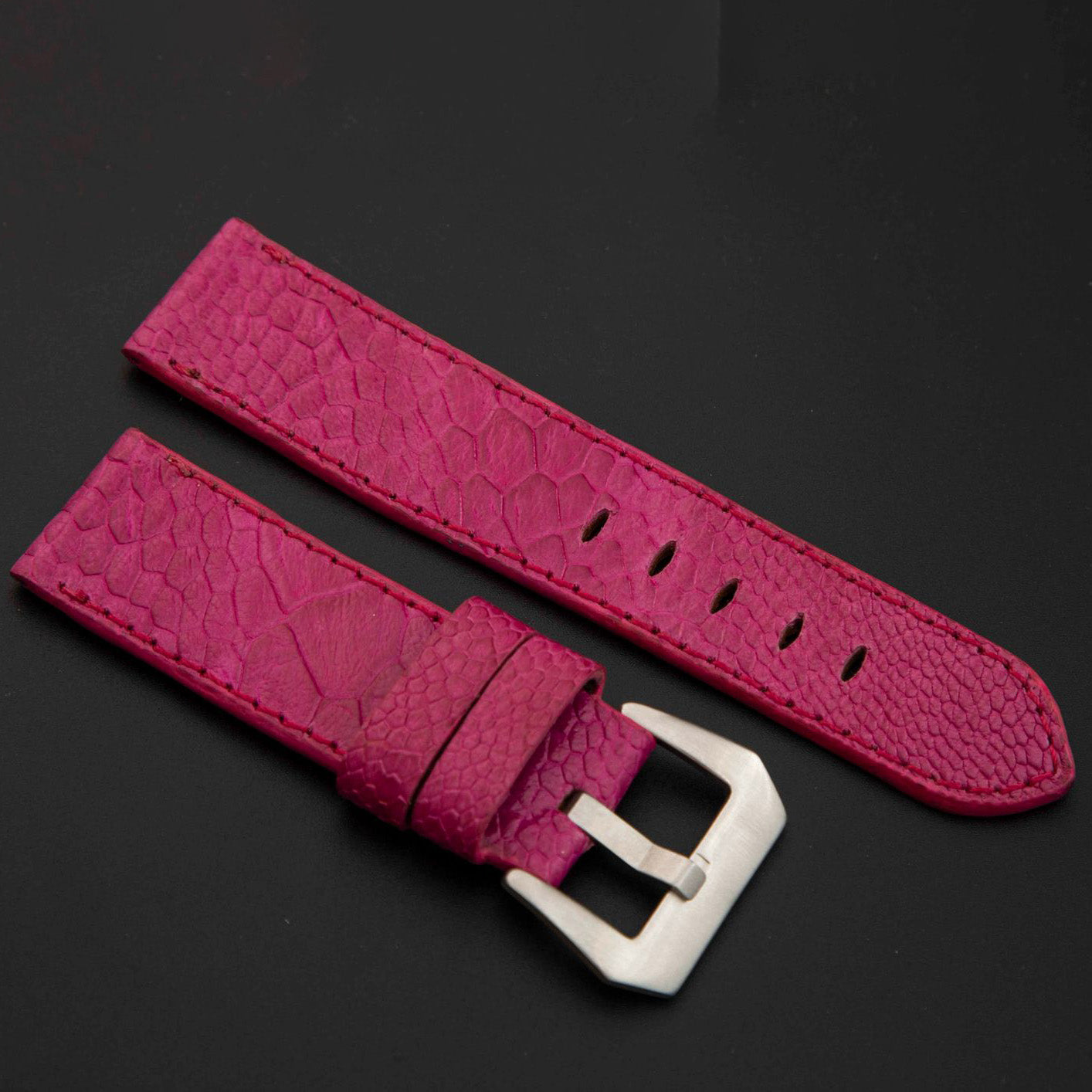 PINK OSTRICH LEATHER STRAP