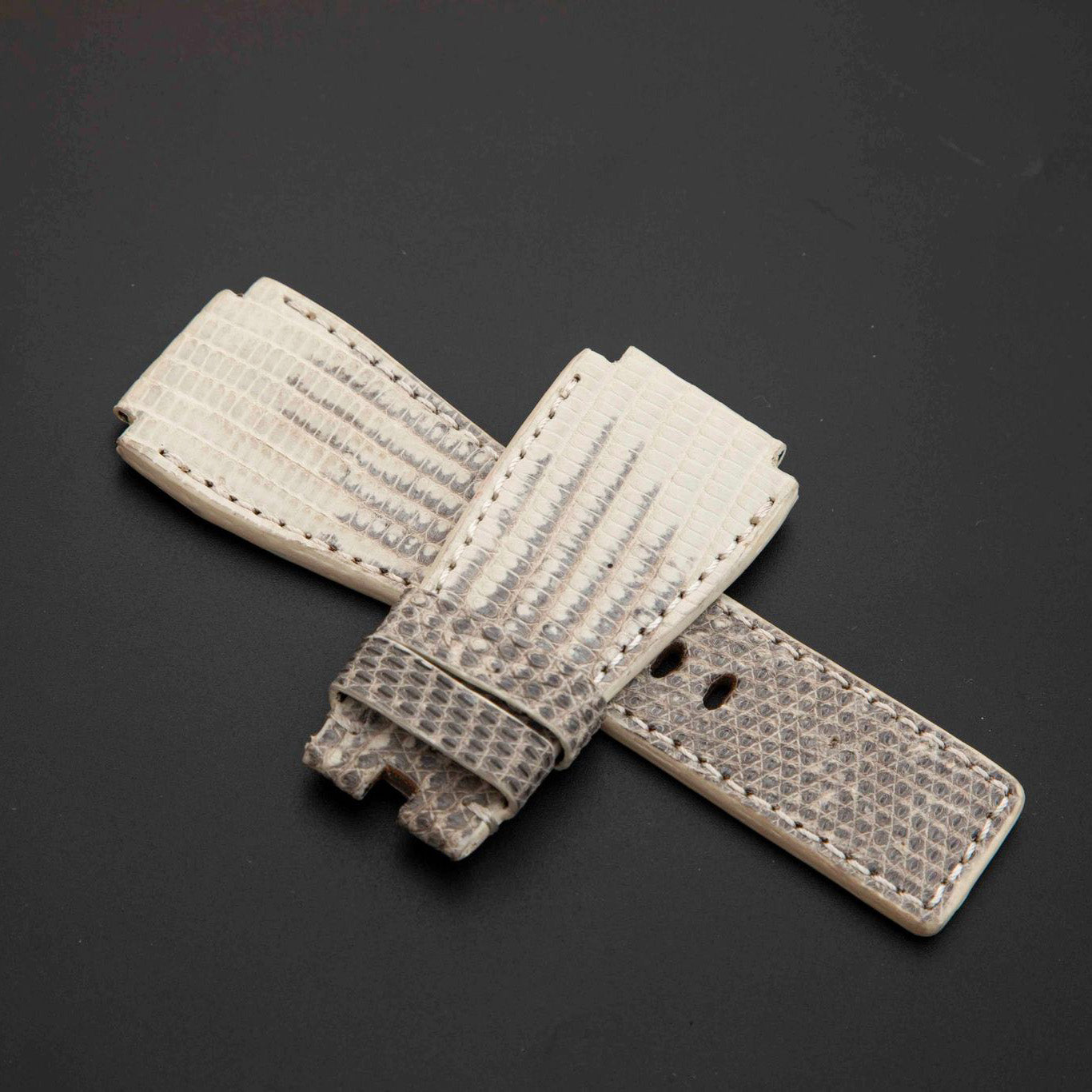 WHITE LIZARD LEATHER STRAP
