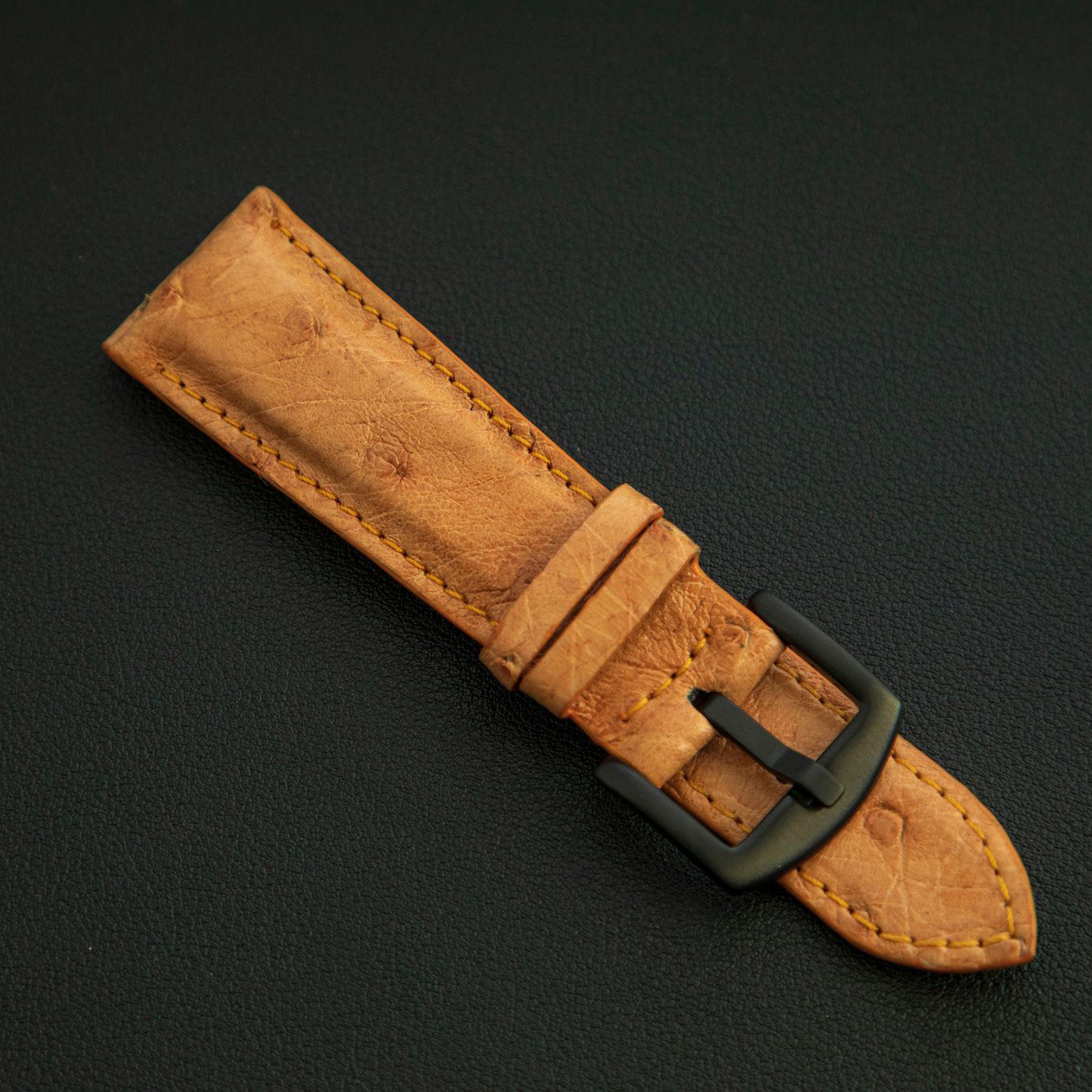 ORANGE OSTRICH LEATHER STRAP