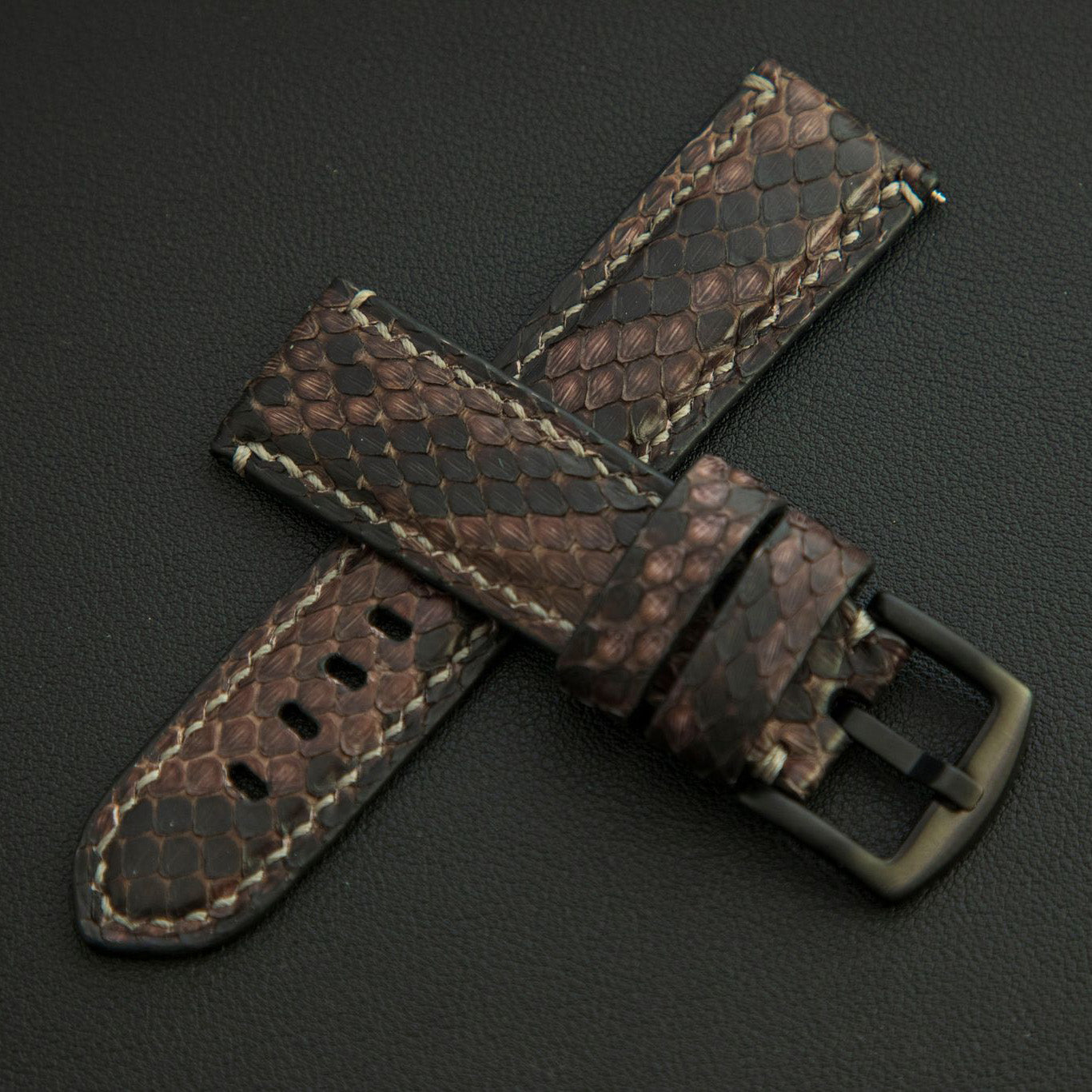 BROWN PYTHON LEATHER STRAP