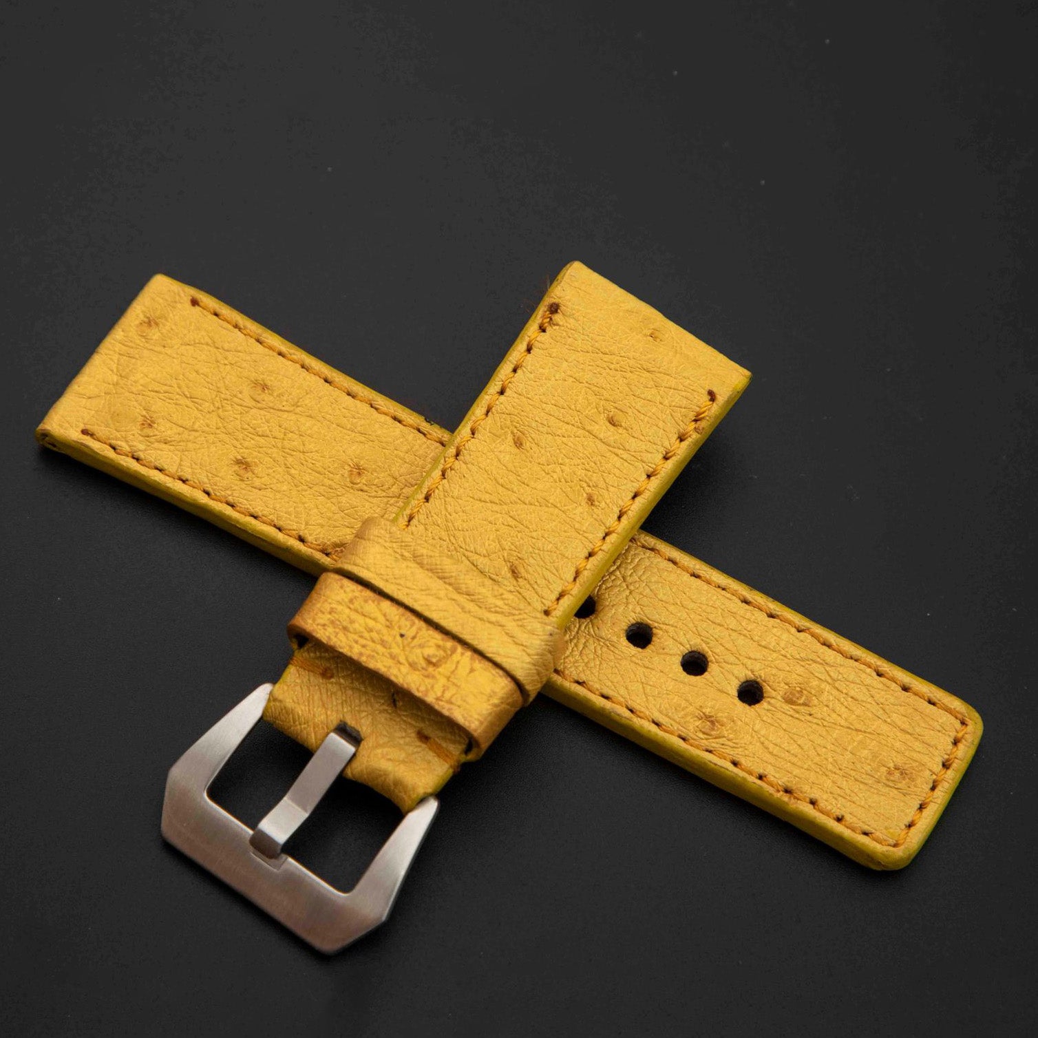 YELLOW OSTRICH LEATHER STRAP