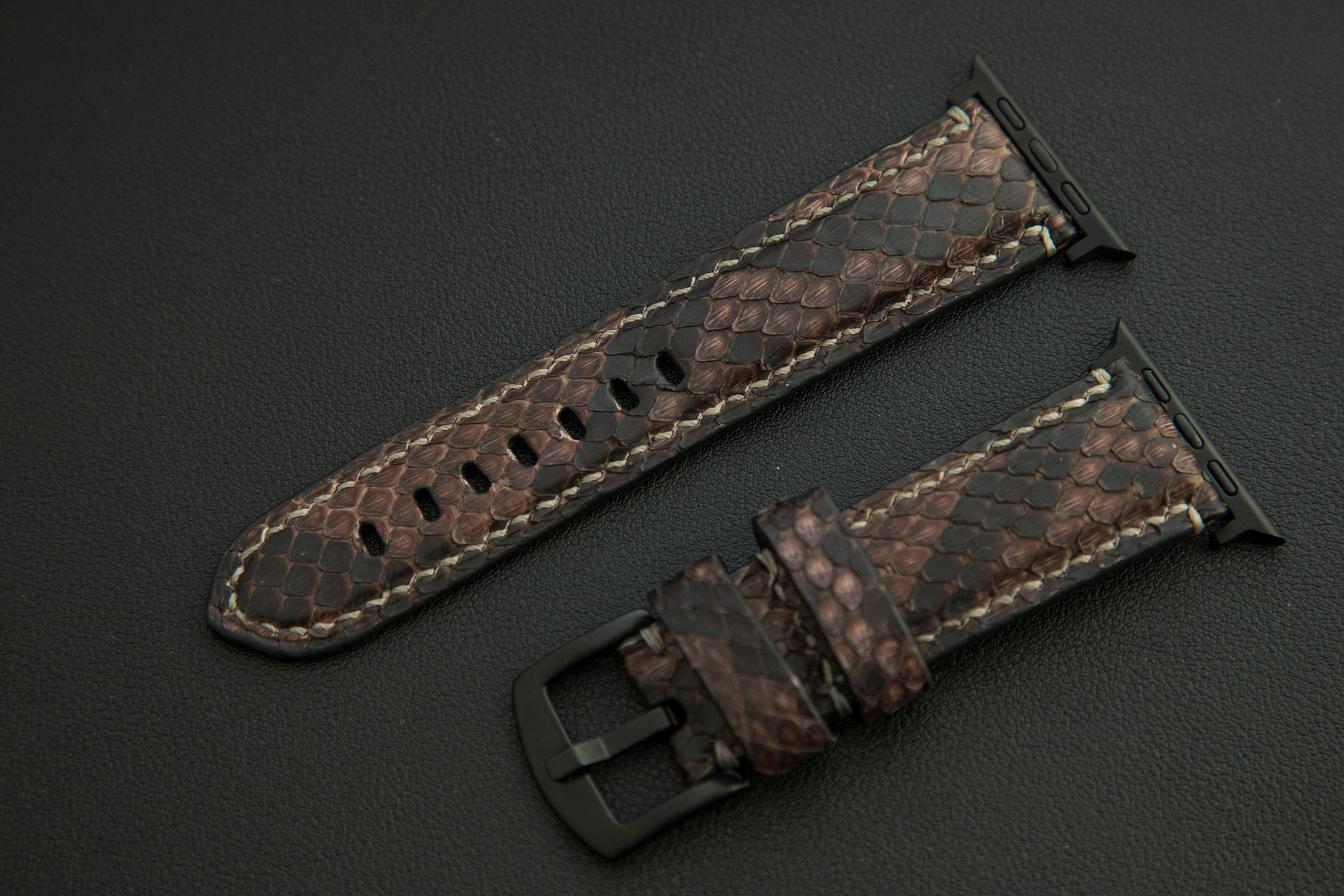 BROWN PYTHON LEATHER STRAP