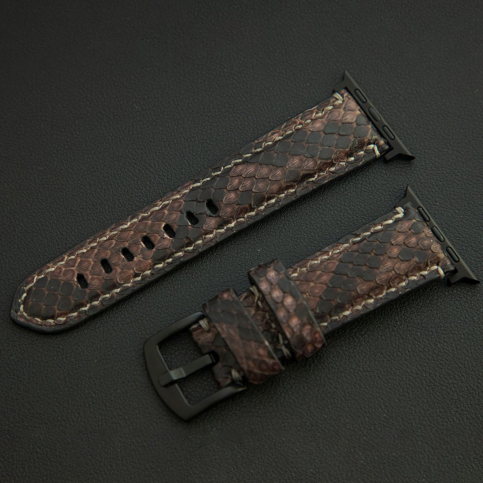 BROWN PYTHON LEATHER STRAP