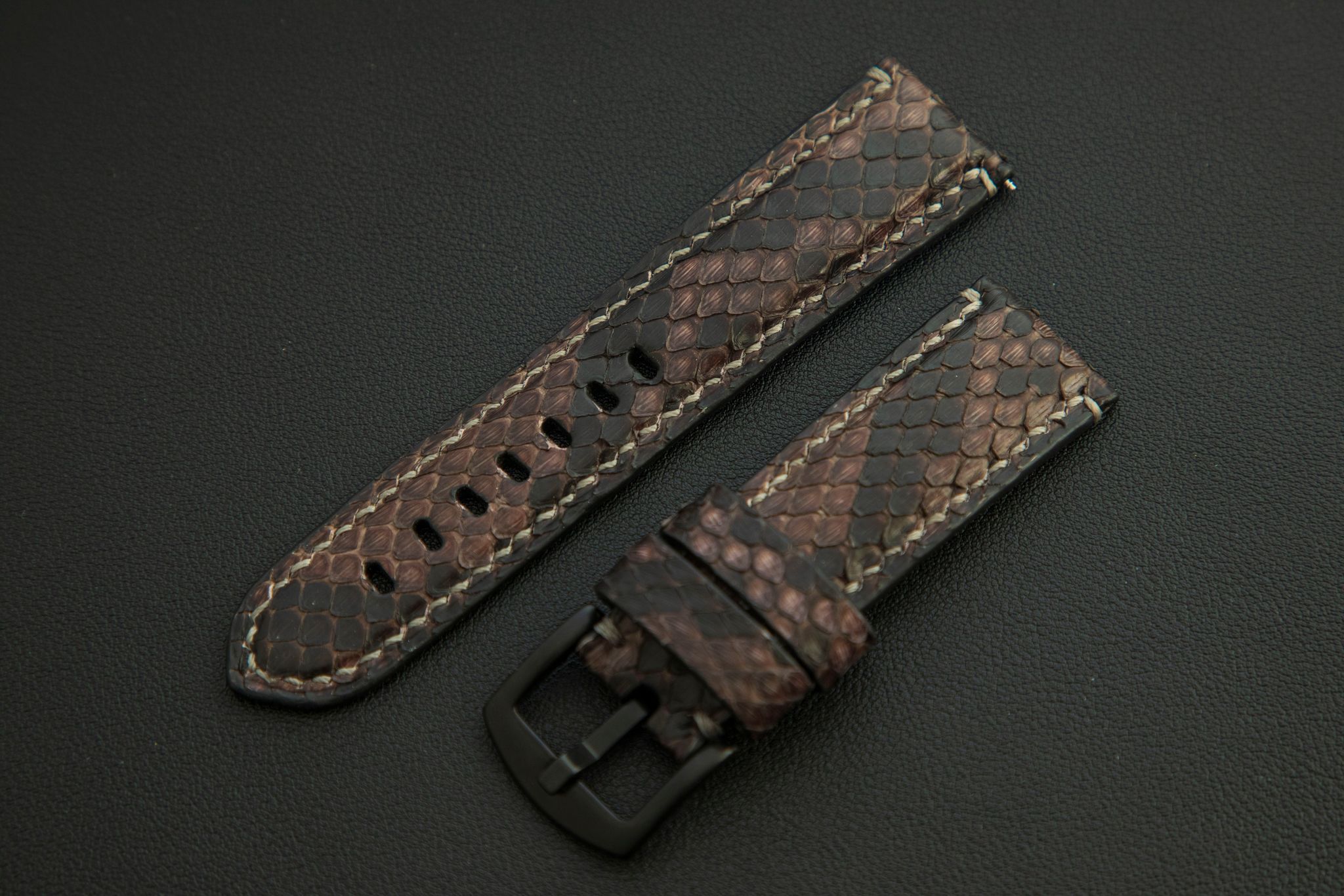 BROWN PYTHON LEATHER STRAP
