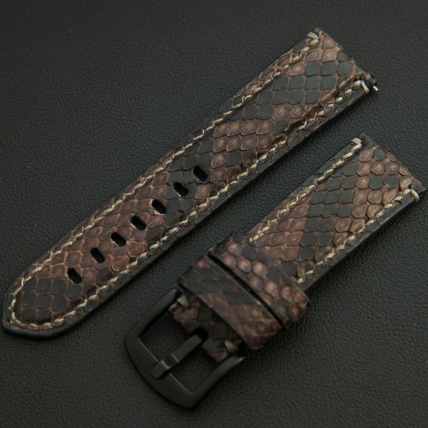 BROWN PYTHON LEATHER STRAP